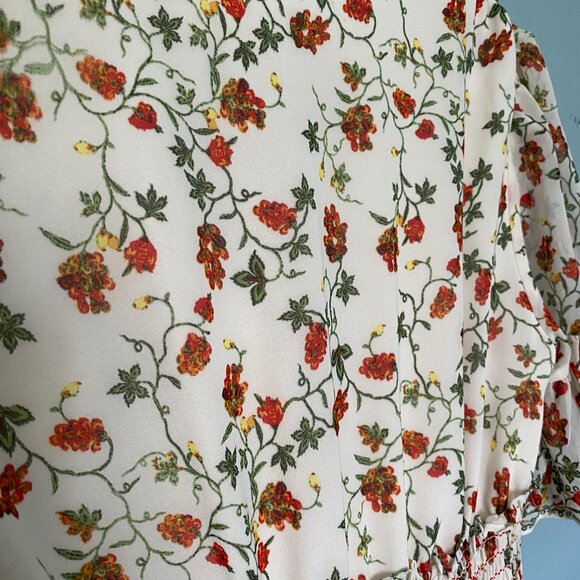 MAX STUDIO Floral Sleeve Midi Dress(XS) - Picture 9 of 10